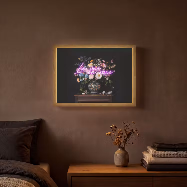 Lightbox - Wandlamp - Neon - Vaas - Bloemen — 3
