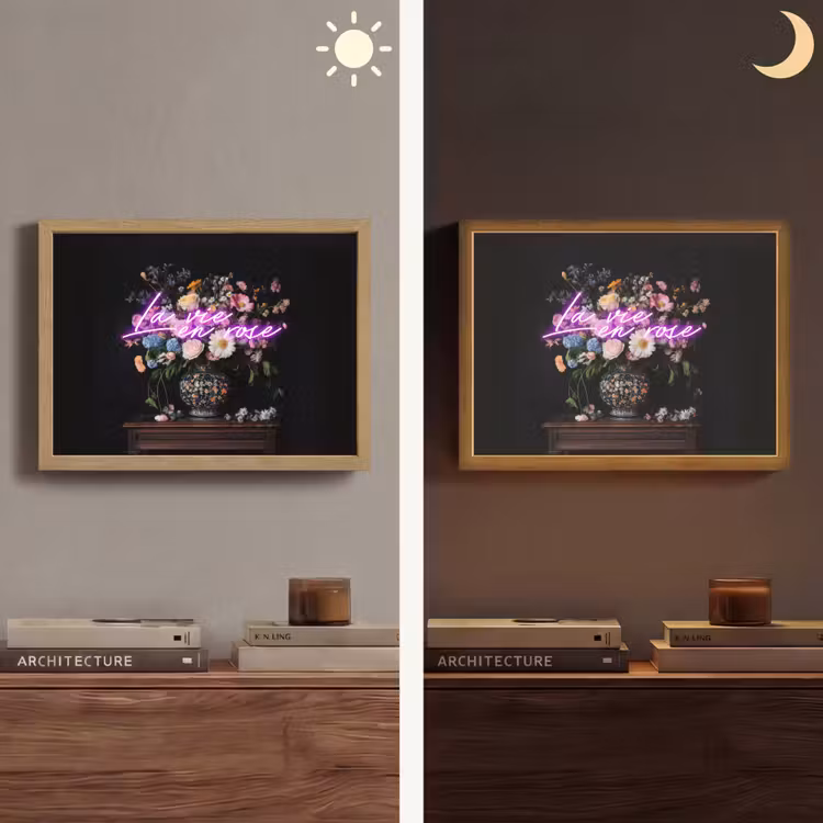 Lightbox - Wandlamp - Neon - Vaas - Bloemen — 6