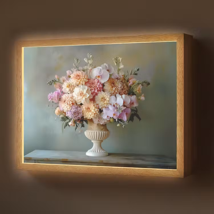 Lightbox - Wandlamp - Orchidee - Boeket - Vaas - Bloemen — 1