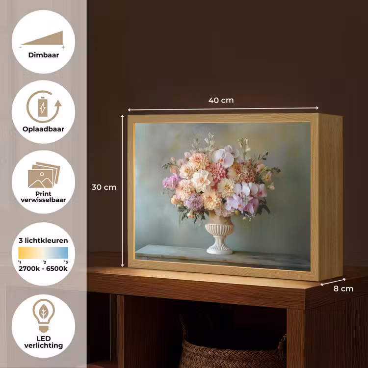 Lightbox - Wandlamp - Orchidee - Boeket - Vaas - Bloemen — 10
