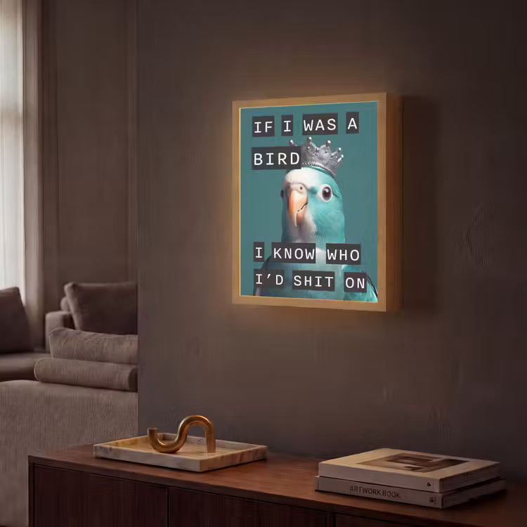 Lightbox - Wandlamp - Parkiet - Turquoise - Quotes - Decoratie — 2