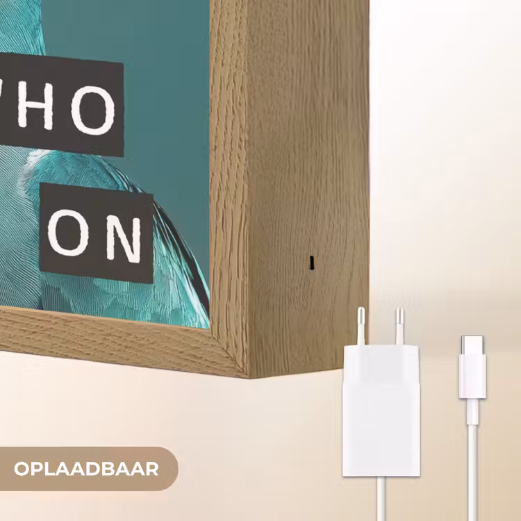 Lightbox - Wandlamp - Parkiet - Turquoise - Quotes - Decoratie — 6