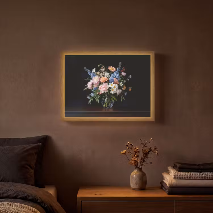 Lightbox - Wandlamp - Pastel - Bloemen - Glazen - Vaas — 3