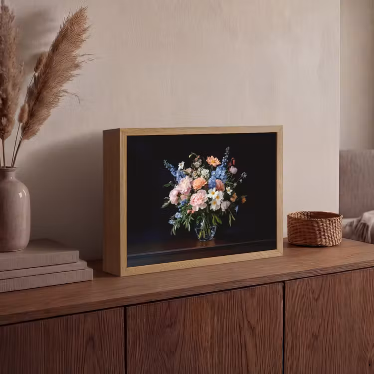 Lightbox - Wandlamp - Pastel - Bloemen - Glazen - Vaas — 4