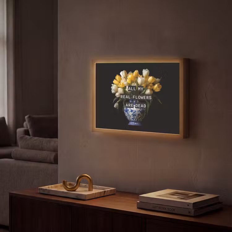 Lightbox - Wandlamp - Quotes - Bloem - Tulp - Geel — 2