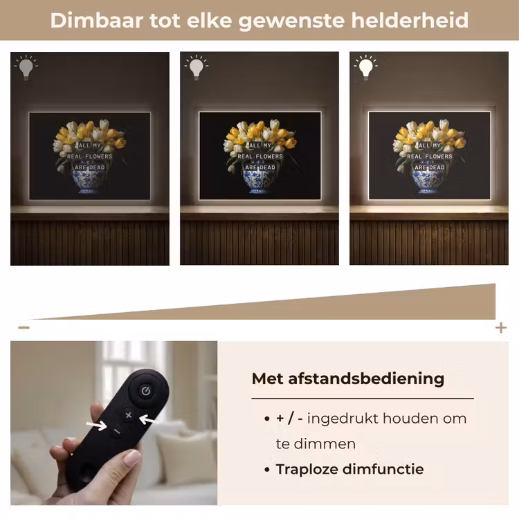 Lightbox - Wandlamp - Quotes - Bloem - Tulp - Geel — 9