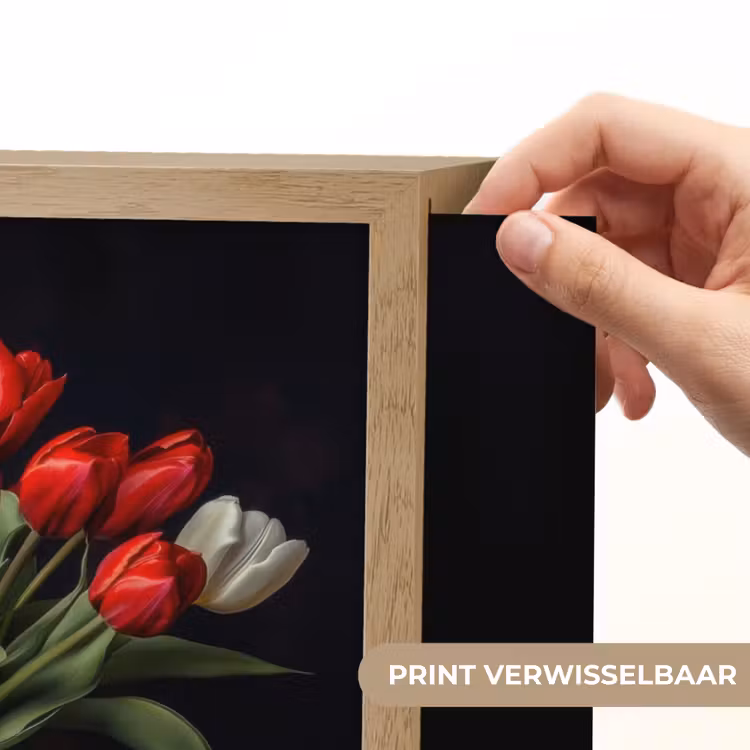 Lightbox - Wandlamp - Rode - Bloemen - Tulpen - Vaas — 5