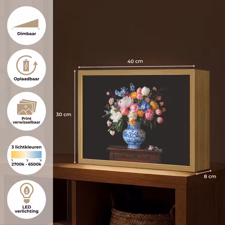 Lightbox - Wandlamp - Rozen - Bloemen - Vaas - Boeket — 10