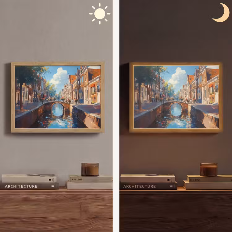 Lightbox - Wandlamp - Stad - Gracht - Zon - Fietsen — 6
