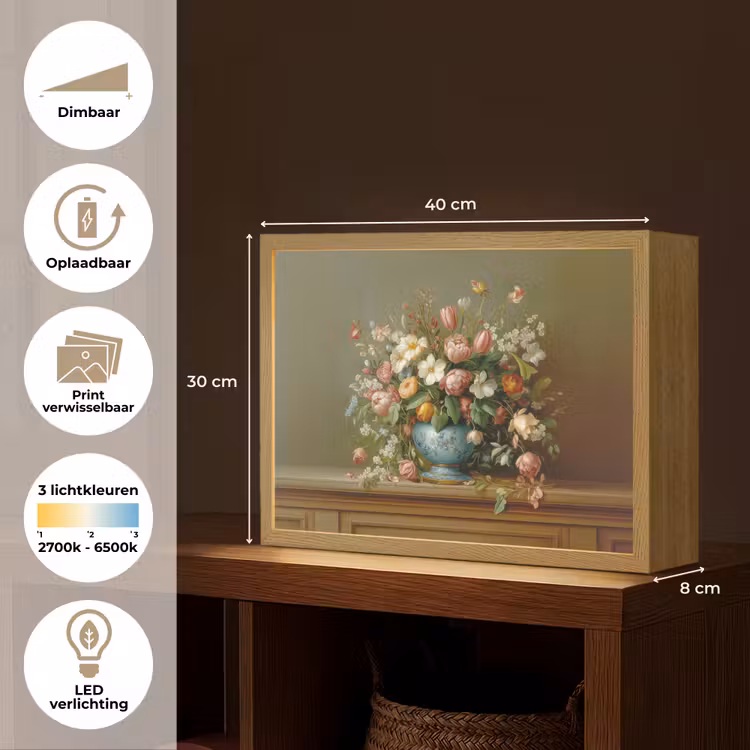Lightbox - Wandlamp - Vaas - Pastel - Kleuren - Bloemen — 10