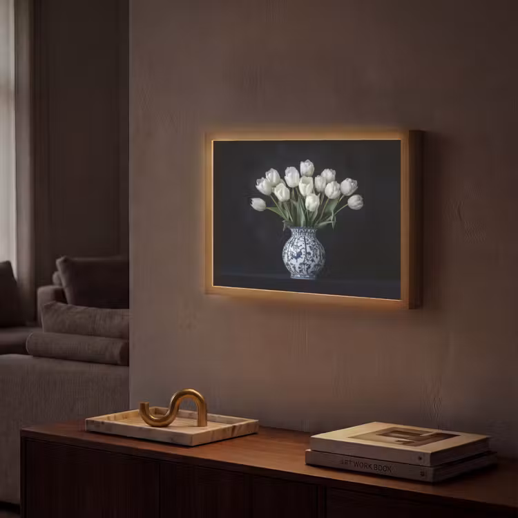 Lightbox - Wandlamp - Wit - Bloemen - Tulpen - Vaas — 2