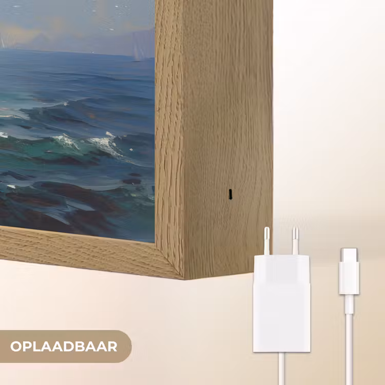 Lightbox - Wandlamp - Zeilschip - Zee - Rotsen - Wolken — 7