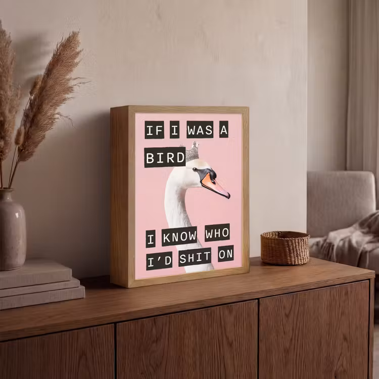 Lightbox - Wandlamp - Zwaan - Vogel - Decoratie - Roze — 4