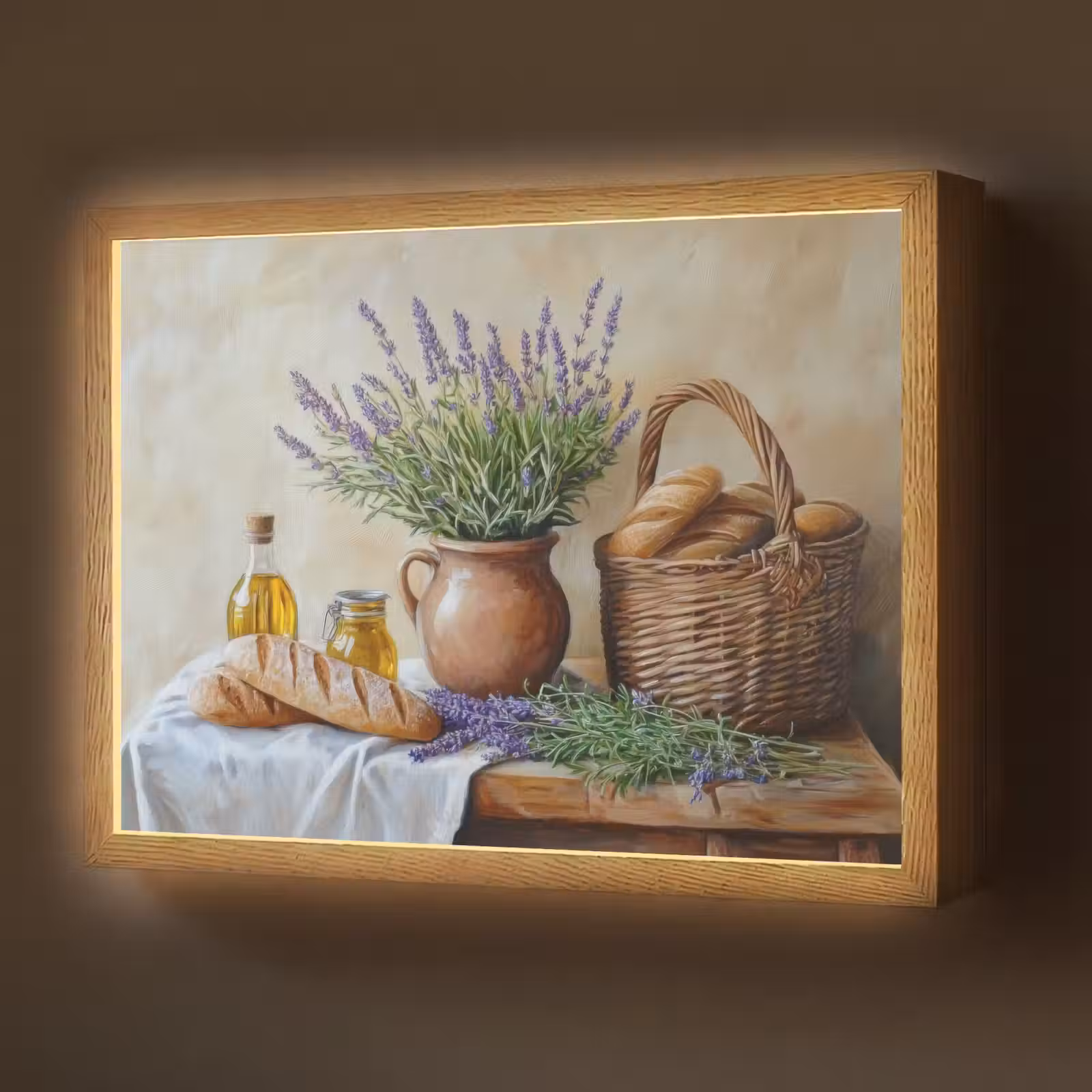 Lightbox - Wandlamp - Lavendel - Brood - Stilleven — 1