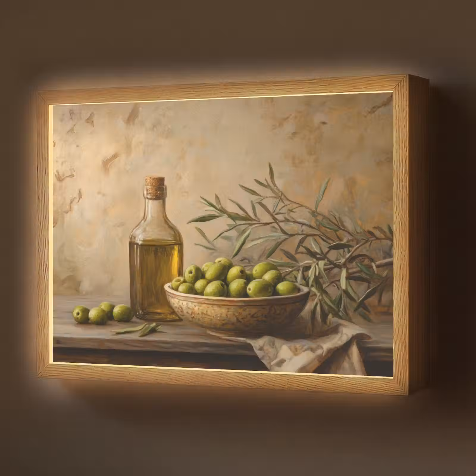 Lightbox - Wandlamp - Olijven - Stilleven - Vintage — 1