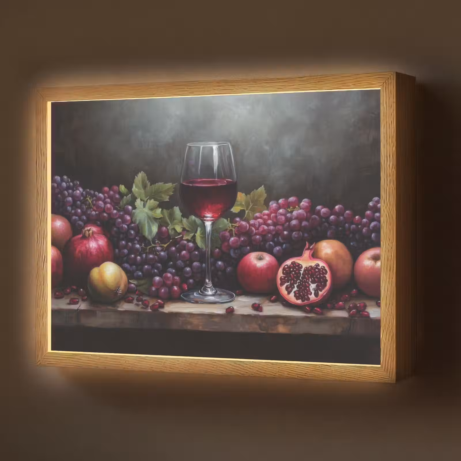Lightbox - Wandlamp - Wijn - Fruit - Stilleven — 1