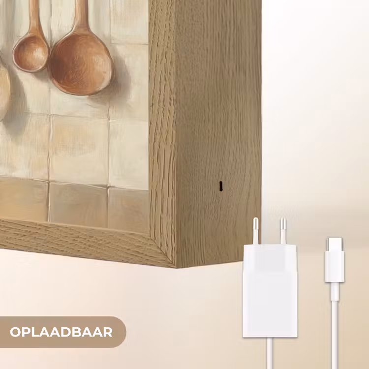 Lightbox - Wandlamp - Hout - Keukengerei - Stilleven - Tegels — 7