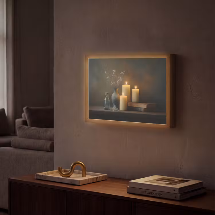 Lightbox - Wandlamp - Kaarsen - Stilleven - Rustiek - Boeken — 2