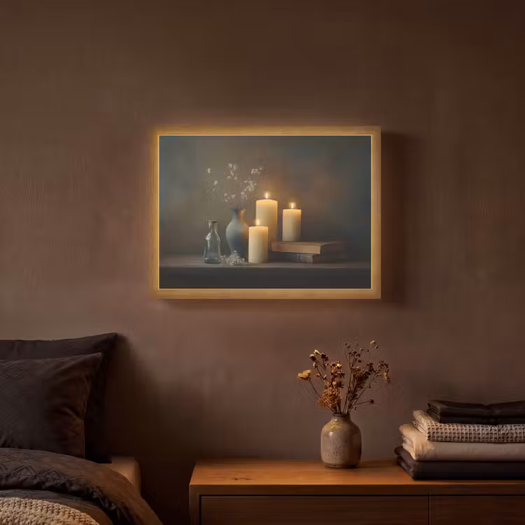 Lightbox - Wandlamp - Kaarsen - Stilleven - Rustiek - Boeken — 3