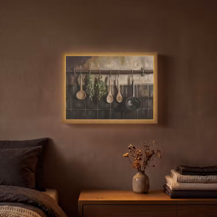 Lightbox - Wandlamp - Keukengerei - Rustiek - Tegels - Kruiden — 3
