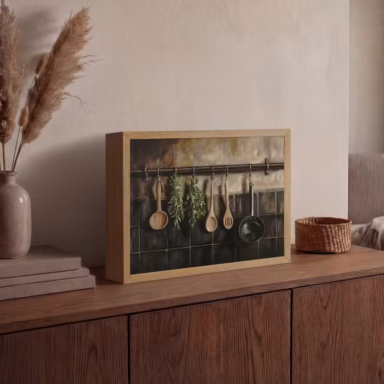 Lightbox - Wandlamp - Keukengerei - Rustiek - Tegels - Kruiden — 4
