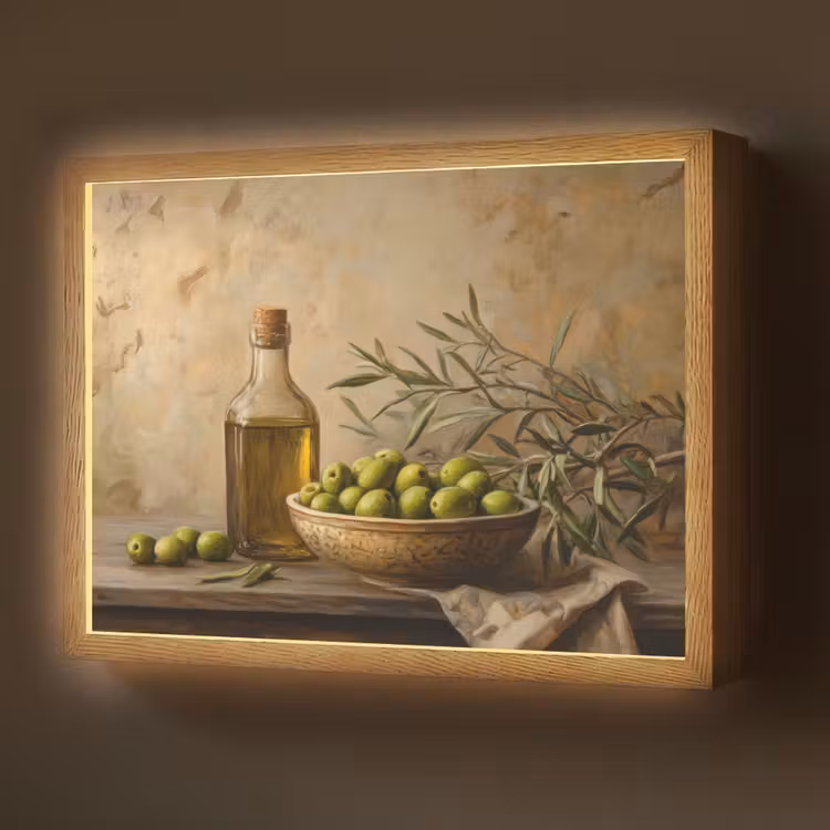 Lightbox - Wandlamp - Olijven - Stilleven - Vintage — 1