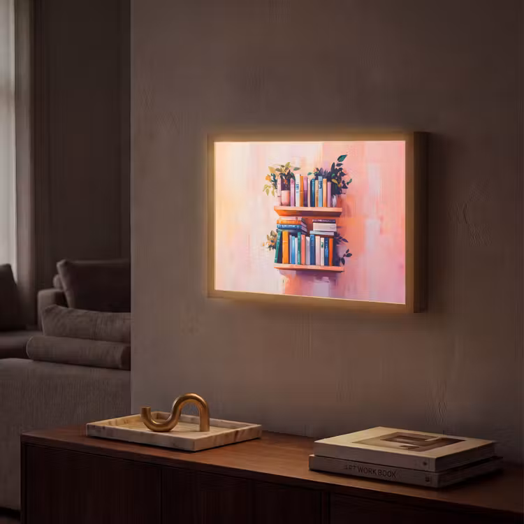 Lightbox - Wandlamp - Planken - Boeken - Bladeren — 2