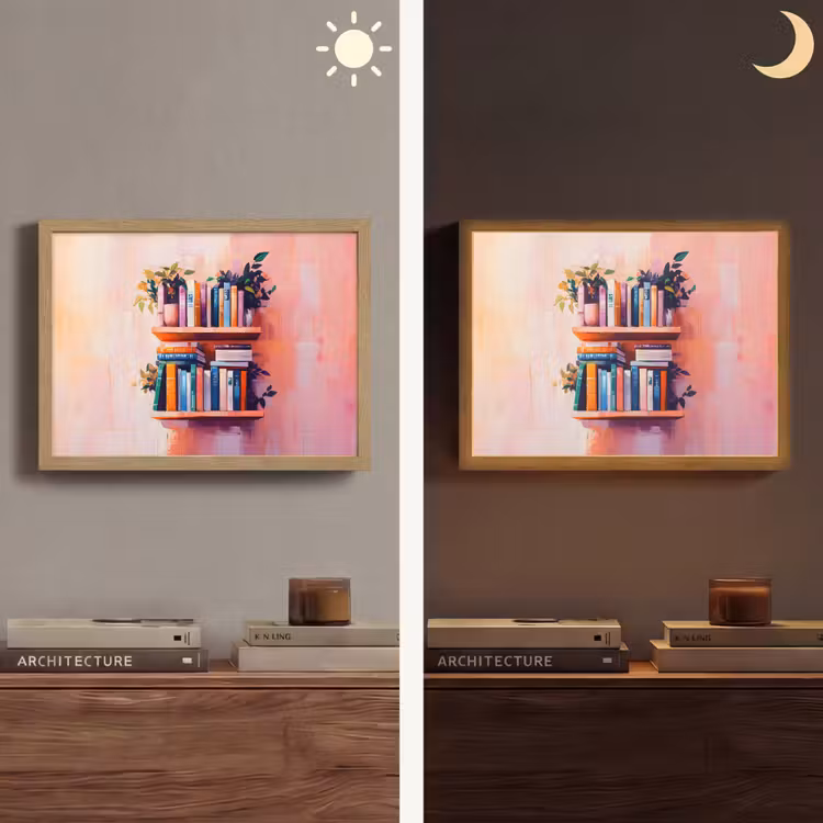 Lightbox - Wandlamp - Planken - Boeken - Bladeren — 6