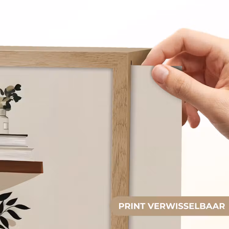 Lightbox - Wandlamp - Plankjes - Boeken - Vaasjes - Planten — 5