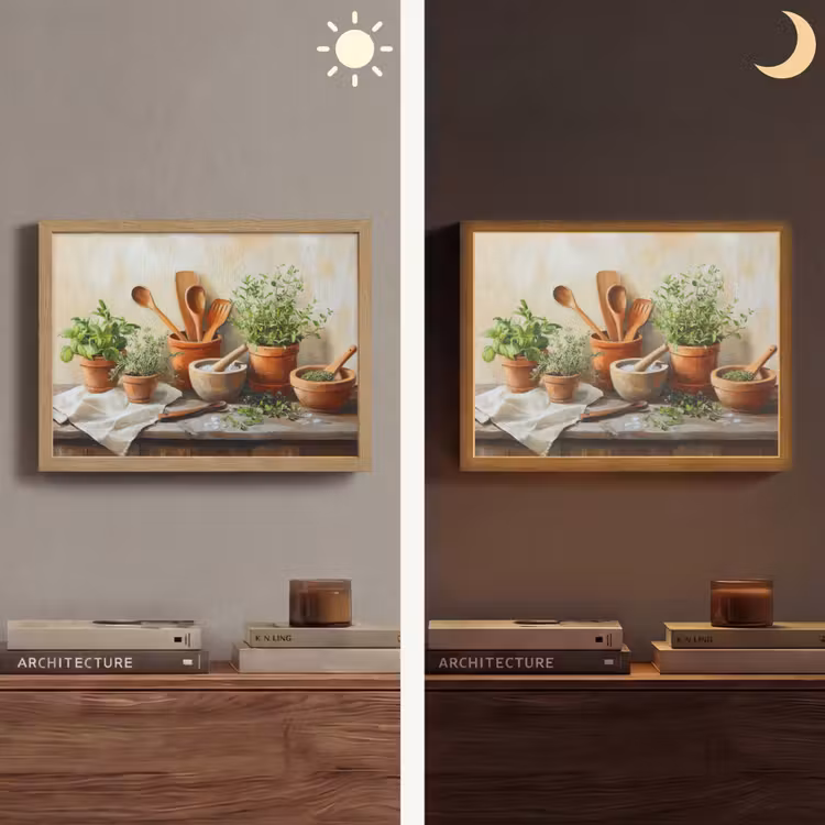 Lightbox - Wandlamp - Potten - Kruiden - Hout — 6