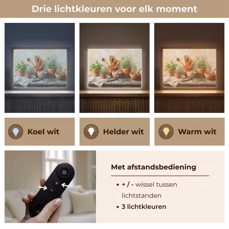 Lightbox - Wandlamp - Potten - Kruiden - Hout — 8