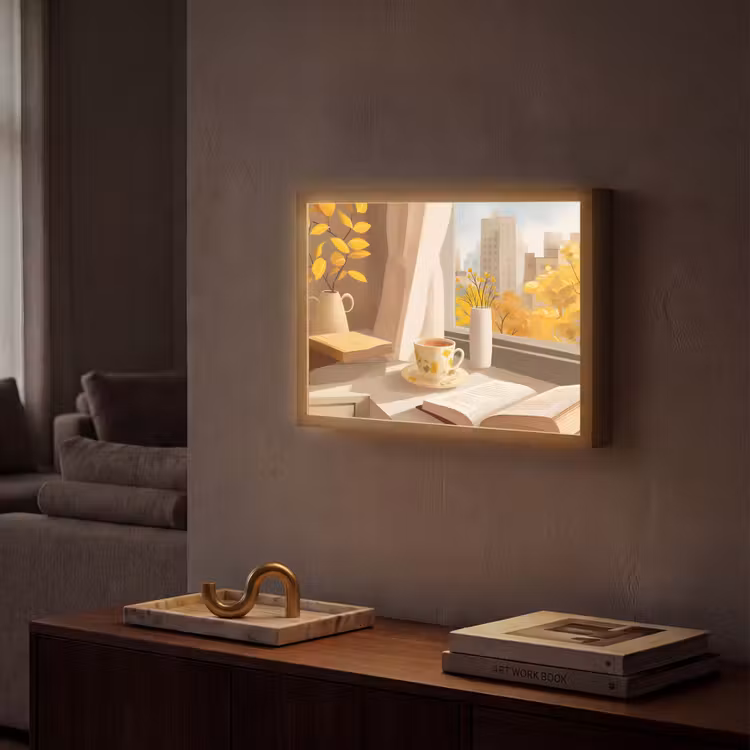 Lightbox - Wandlamp - Thee - Boek - Thee - Herfst — 2