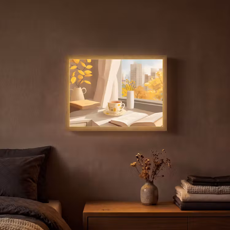 Lightbox - Wandlamp - Thee - Boek - Thee - Herfst — 3