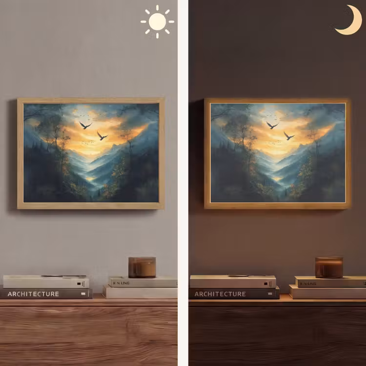 Lightbox - Wandlamp - Vogels - Zon - Bomen - Groen — 6