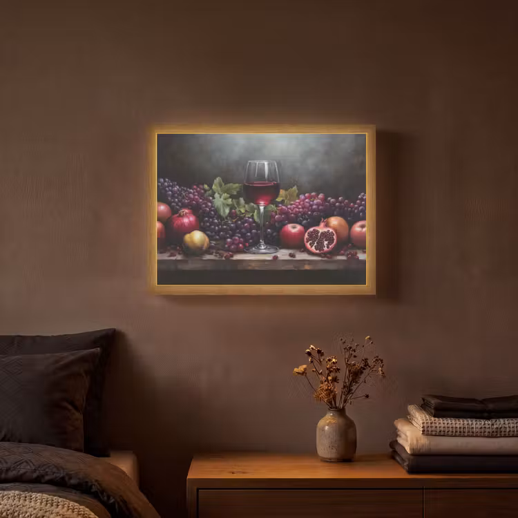 Lightbox - Wandlamp - Wijn - Fruit - Stilleven — 3