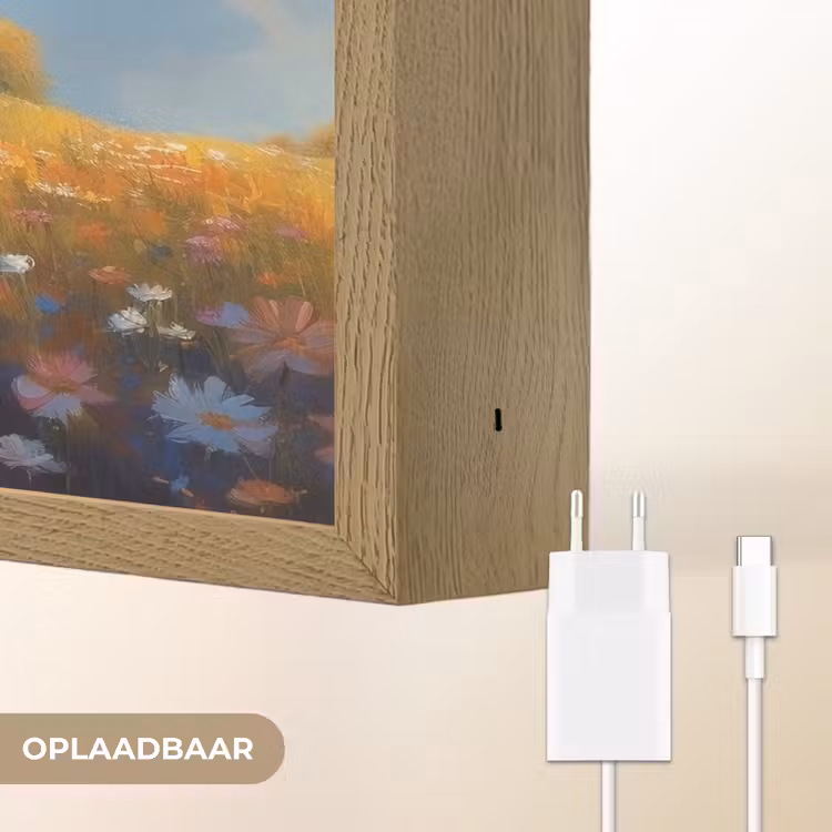 Lightbox - Wandlamp - Windmolen - Heuvel - Bloemen - Kleurrijk — 7