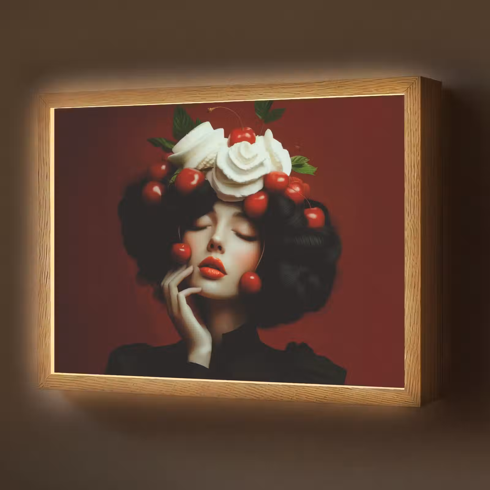 Lightbox - Wandlamp - Vrouw - Kersen - Slagroom — 1