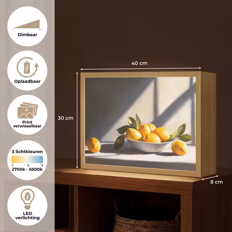 Lightbox - Wandlamp - Citroenen - Stilleven - Geel — 10