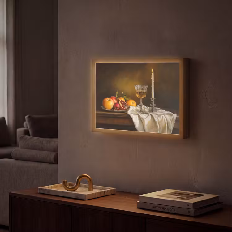 Lightbox - Wandlamp - Fruit - Stilleven - Wijn - Kaars — 2