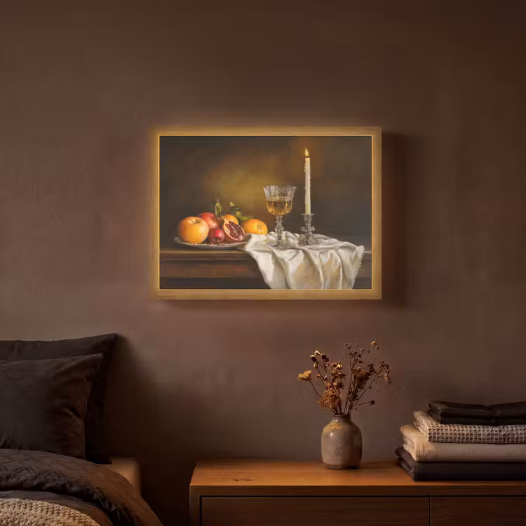 Lightbox - Wandlamp - Fruit - Stilleven - Wijn - Kaars — 3