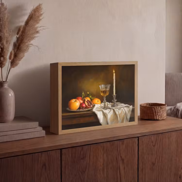 Lightbox - Wandlamp - Fruit - Stilleven - Wijn - Kaars — 4