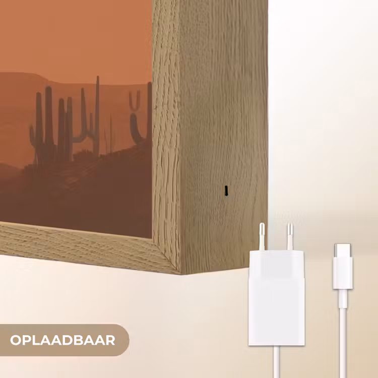 Lightbox - Wandlamp - Landschap - Woestijn - Cactussen - Zon — 7