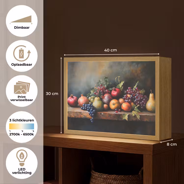 Lightbox - Wandlamp - Rustiek - Stilleven - Fruit — 10