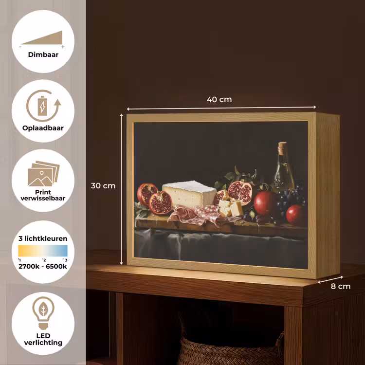 Lightbox - Wandlamp - Stilleven - Vintage - Borrelplank — 10
