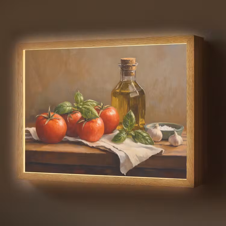 Lightbox - Wandlamp - Tomaten - Olijfolie - Stilleven — 1