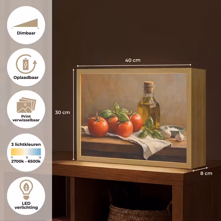 Lightbox - Wandlamp - Tomaten - Olijfolie - Stilleven — 10