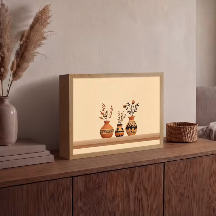 Lightbox - Wandlamp - Vazen - Bloemen - Bladeren - Minimalistisch — 4