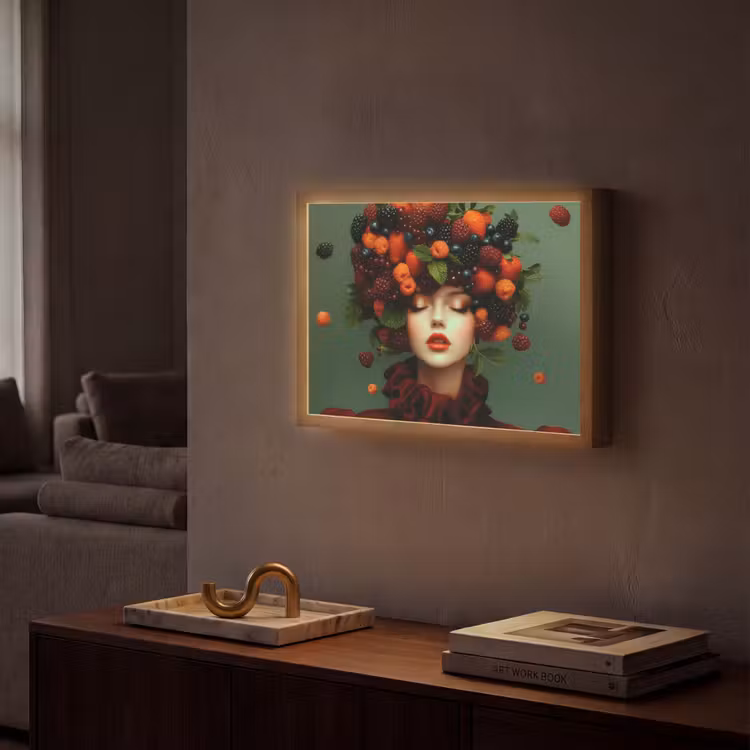 Lightbox - Wandlamp - Vrouw - Aardbeien - Frambozen - Bramen - Bessen — 2