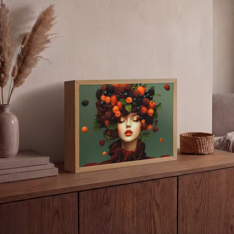 Lightbox - Wandlamp - Vrouw - Aardbeien - Frambozen - Bramen - Bessen — 4