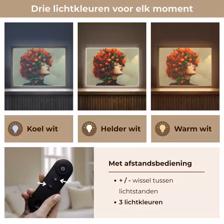 Lightbox - Wandlamp - Vrouw - Appels - Rood - Bladeren — 8